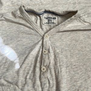 Express boys medium short sleeve tan shirt